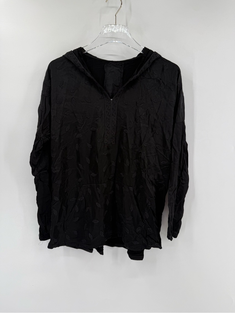 Johnny was black embroidered hoodie size medium